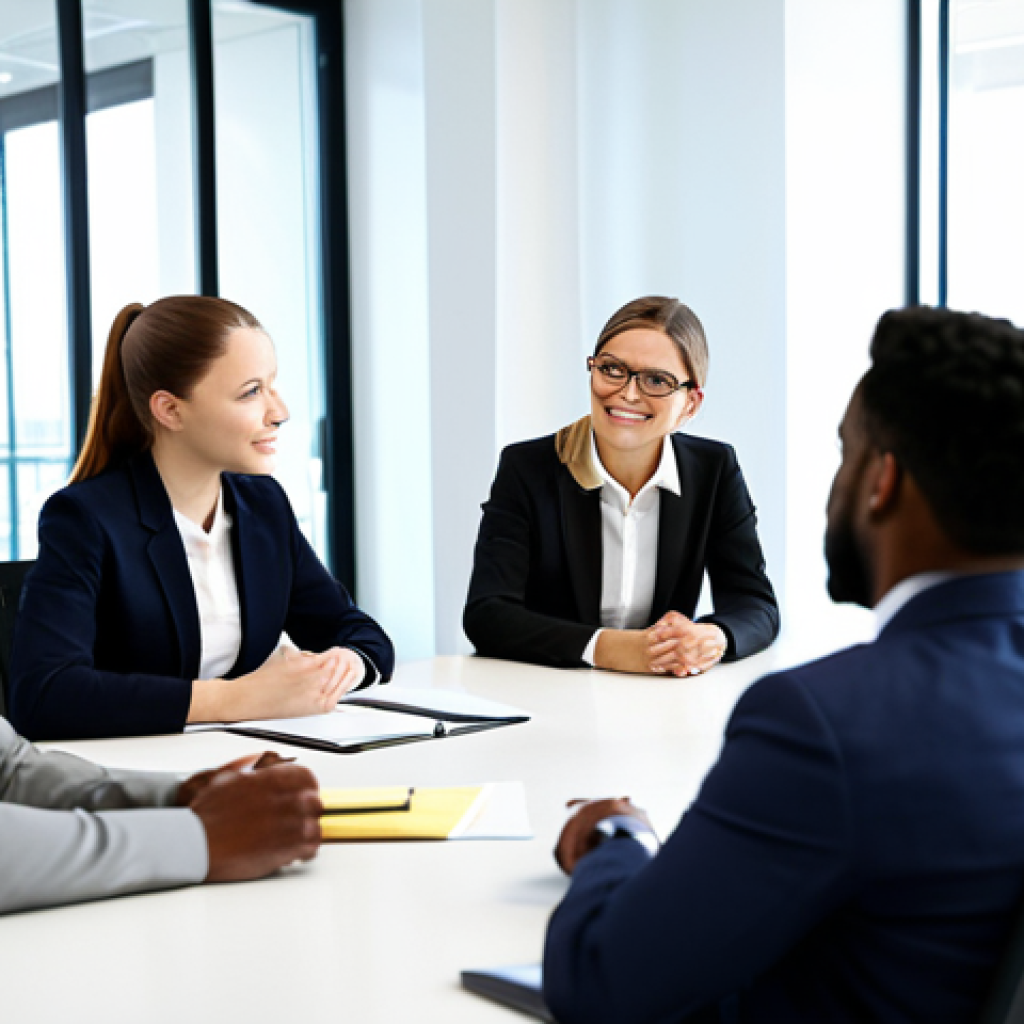 **

"A diverse team of professionals collaborating in a modern office. A businesswoman in a modest business suit leads a meeting, while team members from various ethnic backgrounds contribute ideas. The atmosphere is positive and inclusive, reflecting a culture that values diversity and teamwork. Safe for work, appropriate content, fully clothed, professional, modest, perfect anatomy, natural proportions, high quality."

**