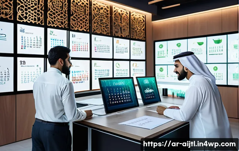 AI 바이어스 문제를 해결하기 위한 혁신적 사례 - A modern AI research lab scene set in a Middle Eastern city, featuring diverse Arab software enginee...