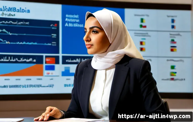 Home 17 AI 바이어스 감지 및 완화에 대한 전문가 의견 - Photorealistic editorial portrait of an Arab female AI ethics expert in a tailored modest business s...